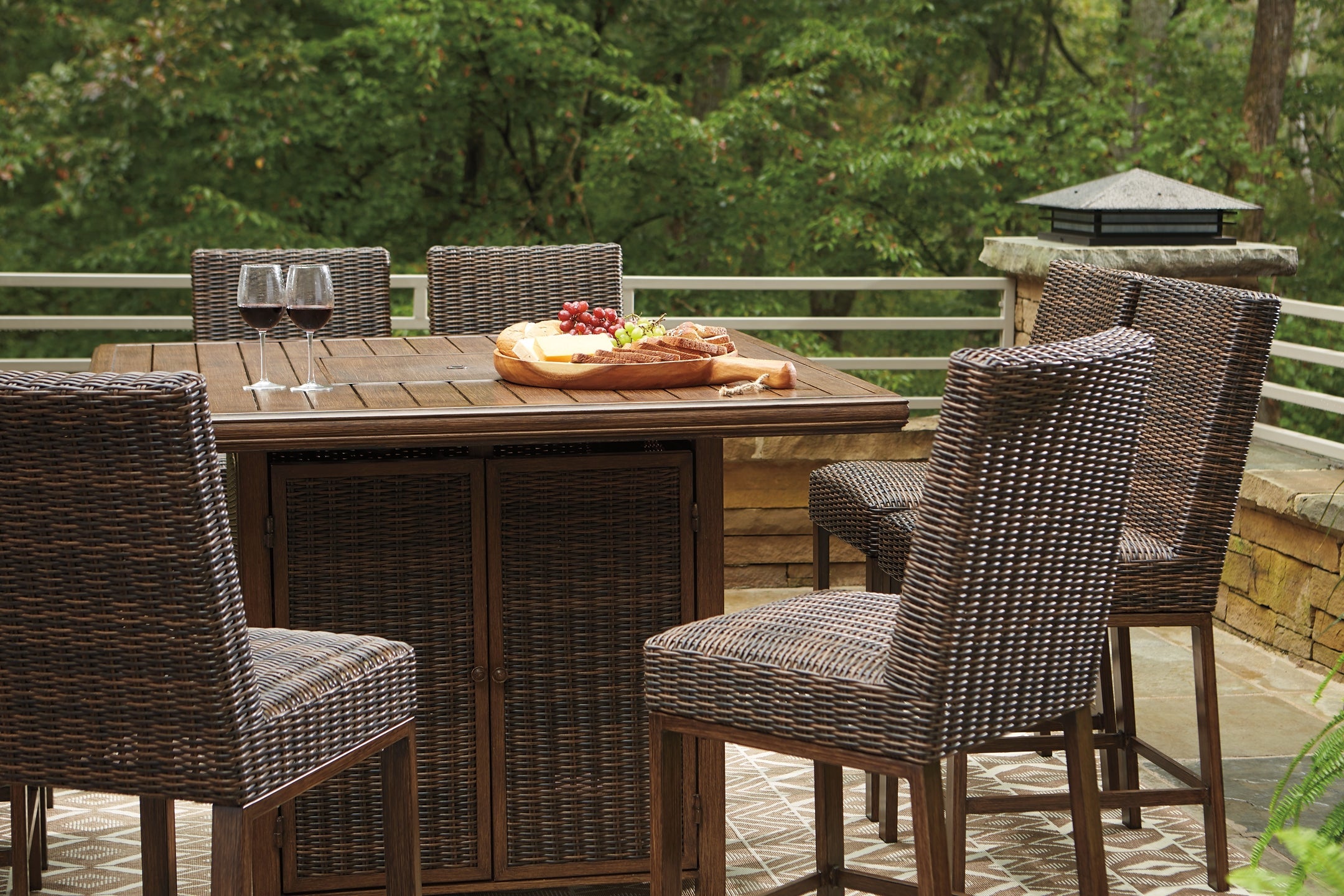 Paradise Trail Outdoor Dining Table and 8 Chairs