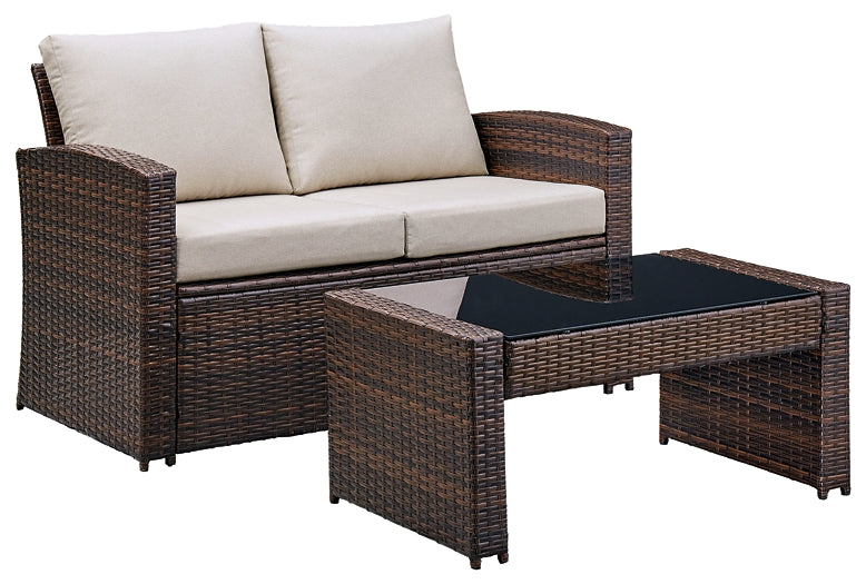 East Brook Loveseat w/Table (2/CN)